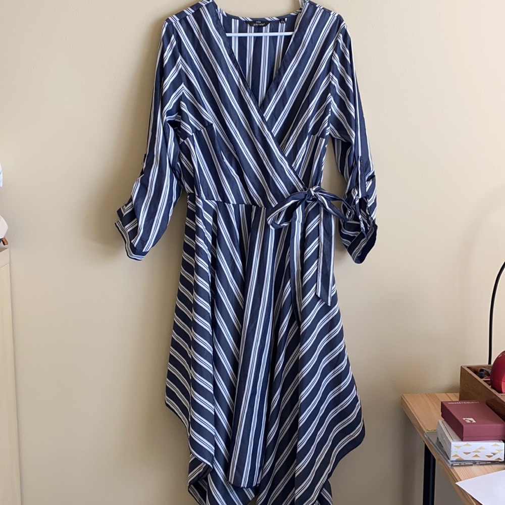 Mock Wrap Dress -- 1X